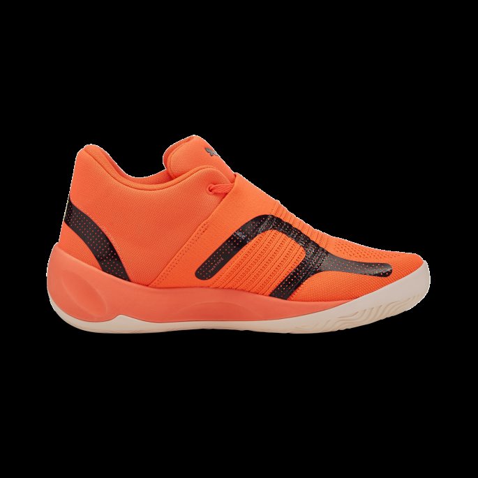Puma På Salg Rise Nitro Basketball Sko Brennende Korall-lime Squeeze