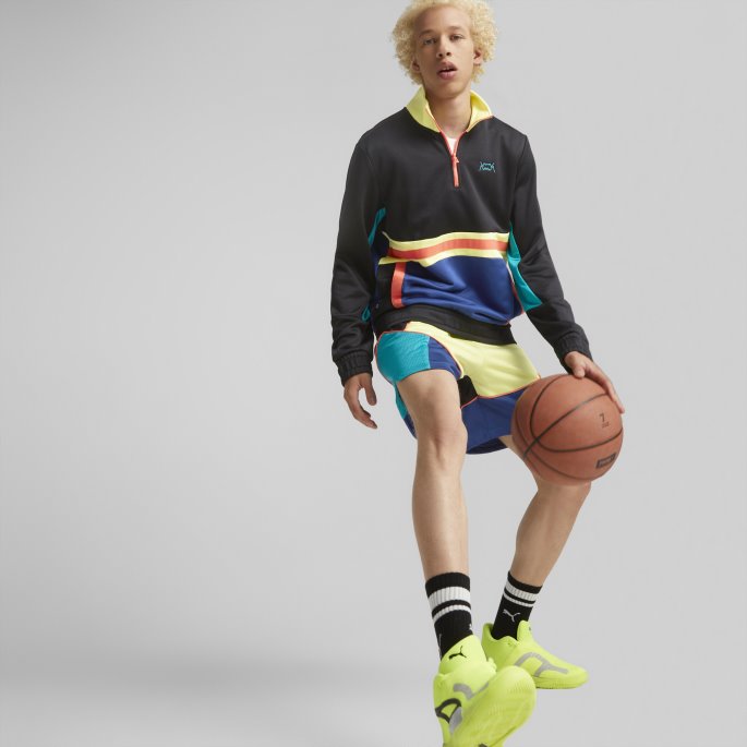 Puma På Tilbud Lime Squeeze-havn Mist Rise Nitro Basketballsko For Menn