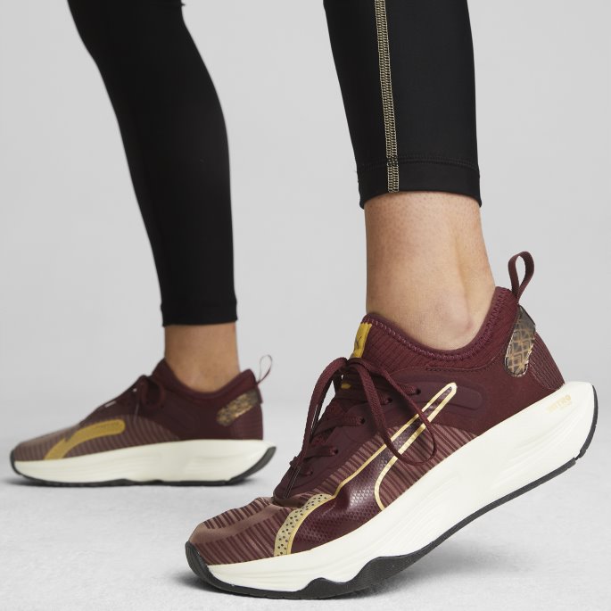 Puma På Tilbud Pwr Xx Nitro Deco Glam Treningssko Kvinner Aubergine-team Gull