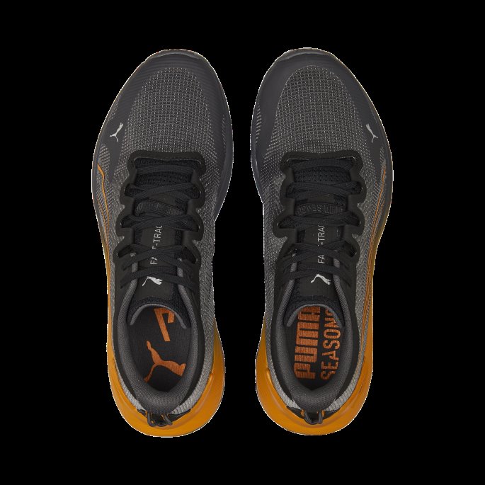 Puma På Tilbud Svart-oransje Murstein Fast-trac Nitro Joggesko Menn