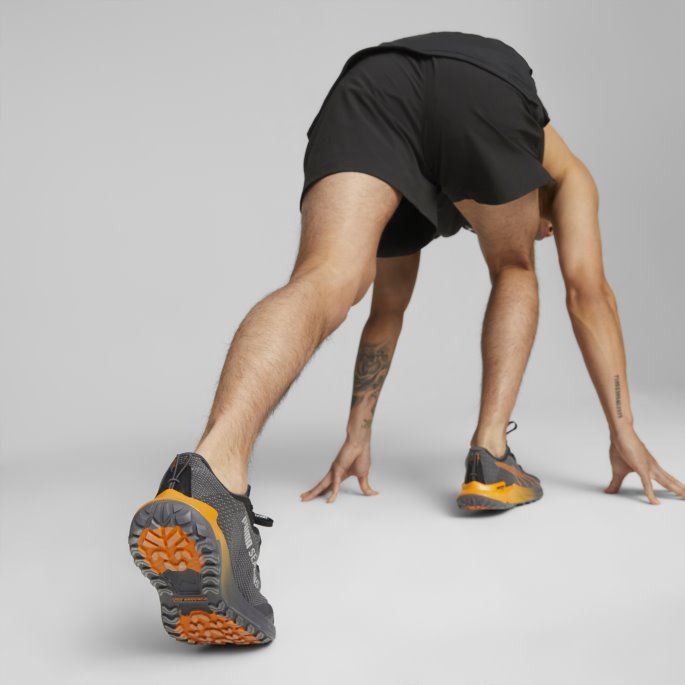 Puma På Tilbud Svart-oransje Murstein Fast-trac Nitro Joggesko For Menn