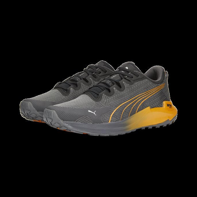 Puma På Tilbud Svart-oransje Murstein Fast-trac Nitro Joggesko For Menn
