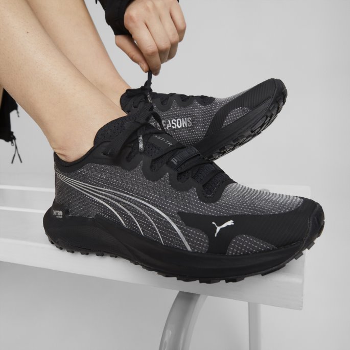 Puma På Tilbud Svart-metallisk Sølv Fast-trac Nitro Joggesko Kvinner