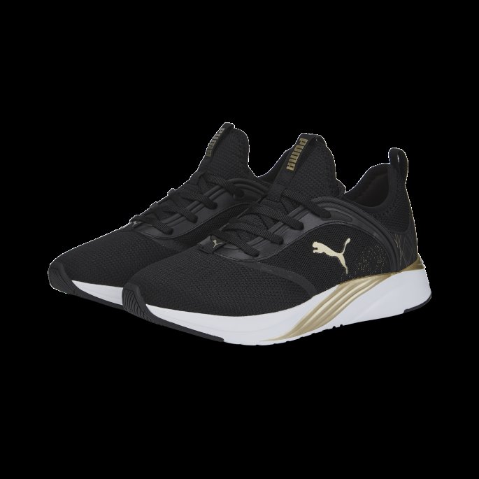 Softride Ruby ​​deco Glam Dame Joggesko Puma På Tilbud Black-team Gull