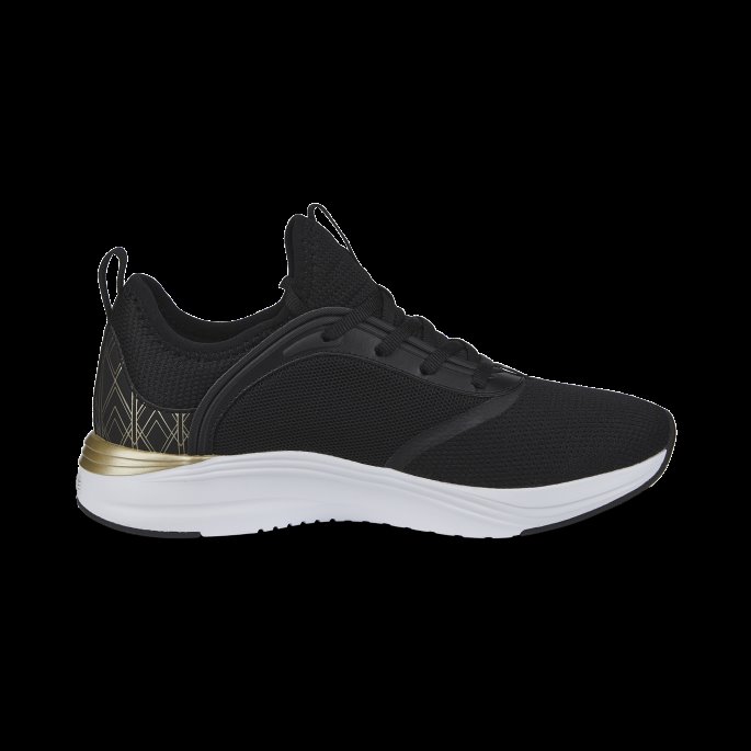Softride Ruby ​​deco Glam Dame Joggesko Puma På Tilbud Black-team Gull
