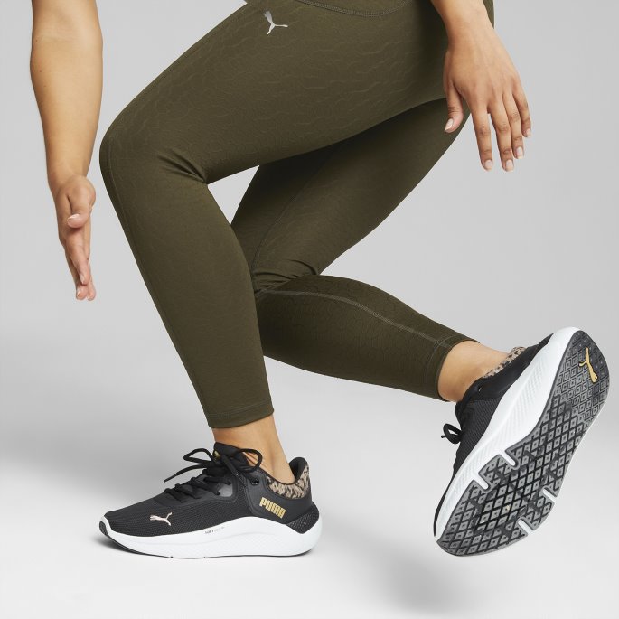 Softride Pro Safari Glam Treningssko For Kvinner Black-team Gold Puma På Tilbud