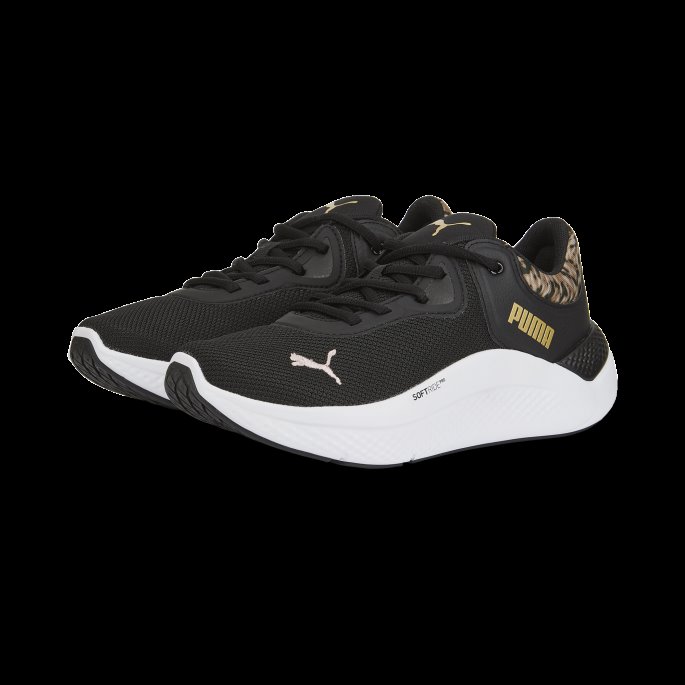 Softride Pro Safari Glam Treningssko For Kvinner Black-team Gold Puma På Tilbud