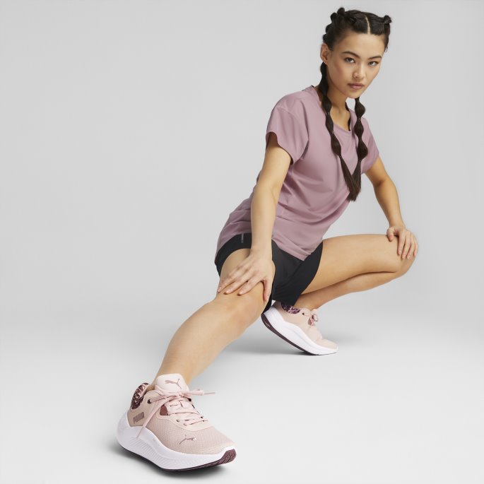 Puma På Tilbud Softride Pro Safari Glam Treningssko For Kvinner Rosa Kvarts-rose Gull