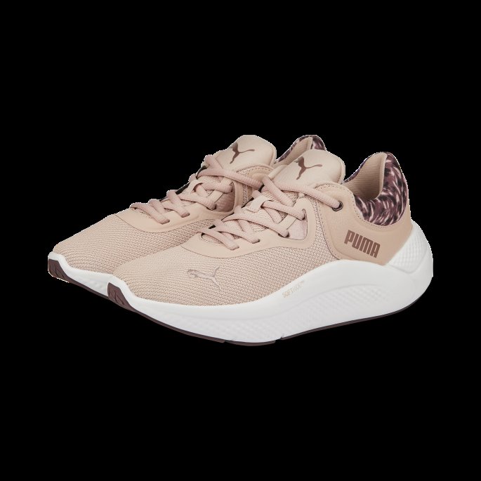 Puma På Tilbud Softride Pro Safari Glam Treningssko For Kvinner Rosa Kvarts-rose Gull