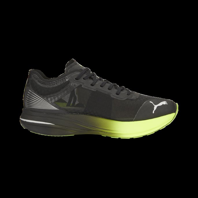 Puma På Tilbud Svart-lime Squeeze-asfalt Avvike Nitro Elite Carbon Joggesko Menn