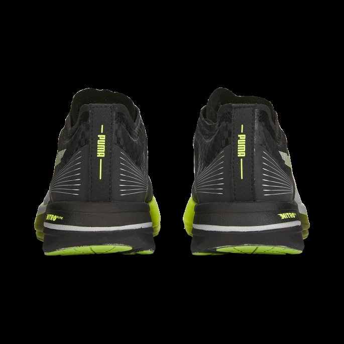 Black-lime Squeeze-asfalt Deviate Nitro Elite Carbon Løpesko Herre Puma På Tilbud