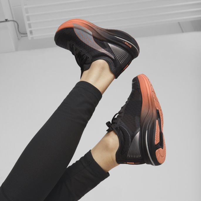 Svart-nellik Rosa-asfalt Puma På Salg Deviate Nitro Elite Karbon Joggesko Kvinner