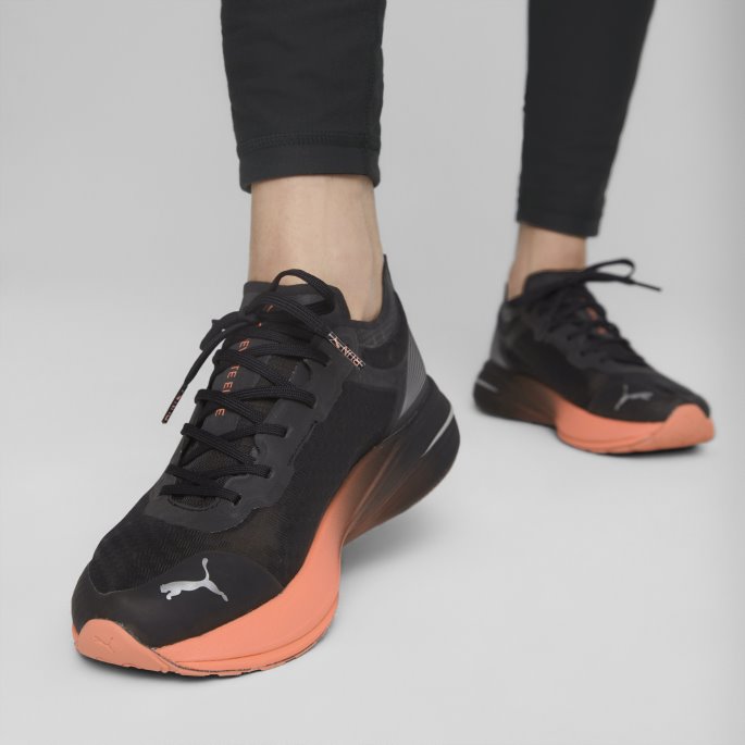 Svart-nellik Rosa-asfalt Puma På Salg Deviate Nitro Elite Karbon Joggesko Kvinner