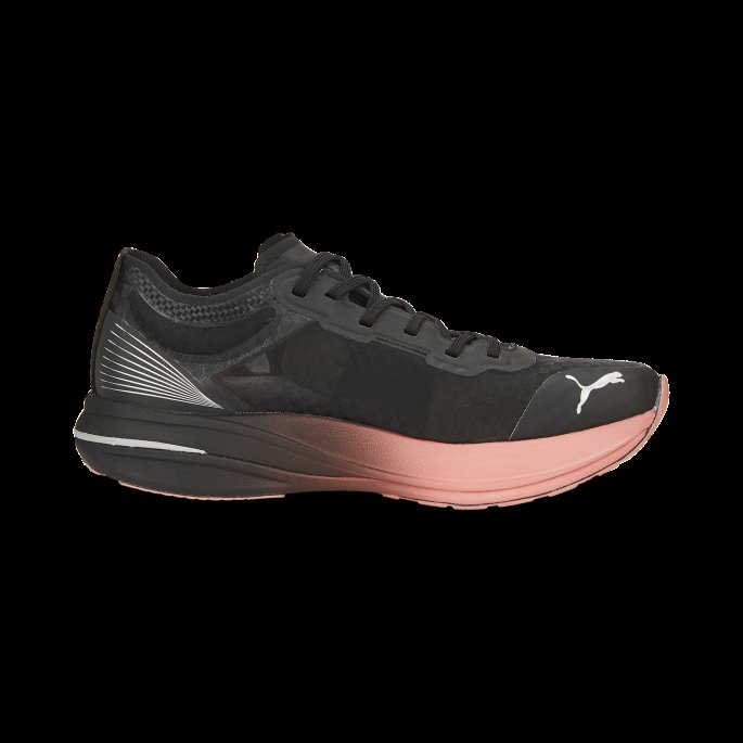 Puma På Tilbud Svart-nellik Rosa-asfalt Deviate Nitro Elite Karbon Joggesko For Kvinner