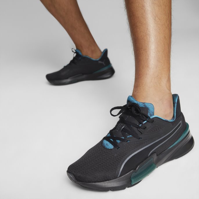 Puma På Tilbud Pwrframe Off-season Treningssko For Menn Svart-varsity Grønn-dyp Aqua