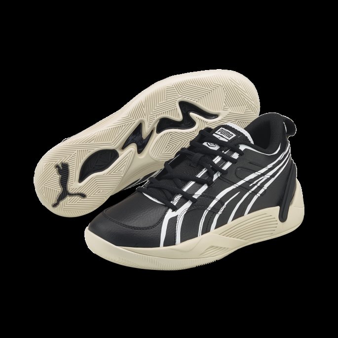 Puma På Tilbud X Joshua Vides Trc Blaze Court Basketball Sko Svart-hvit