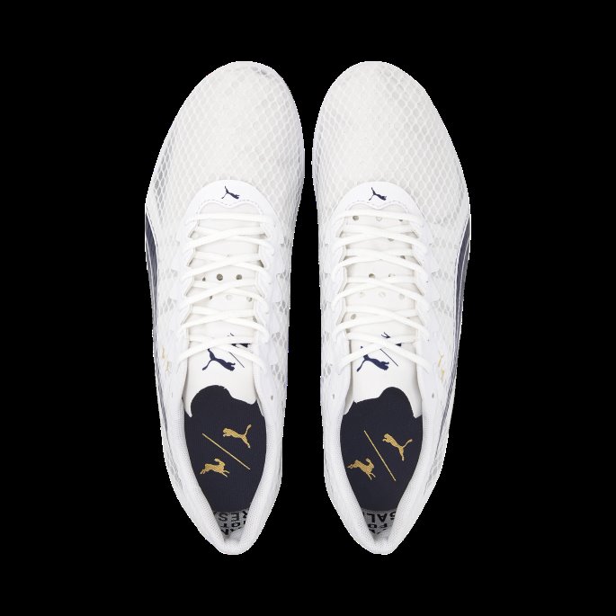 Puma På Tilbud X Tracksmith Evospeed Mellomdistanse Friidrettssko Menn Hvit-peacoat