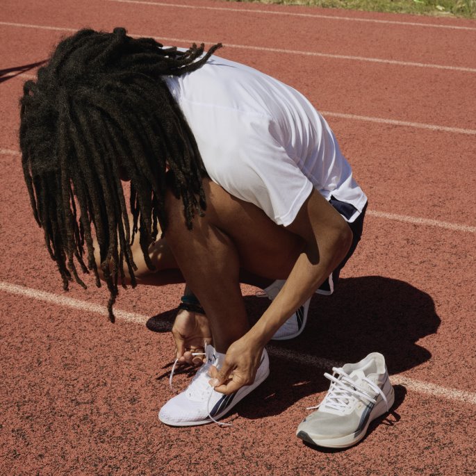 Puma På Tilbud X Tracksmith Evospeed Mellomdistanse Friidrettssko Menn Hvit-peacoat