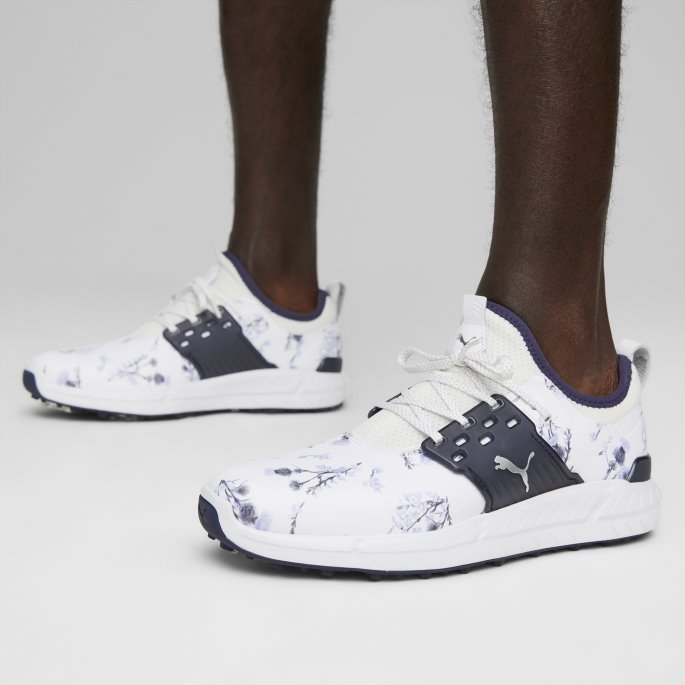 Puma På Salg Tenne Articulate Lowlands Golfsko Menn Hvit-flammende Blå