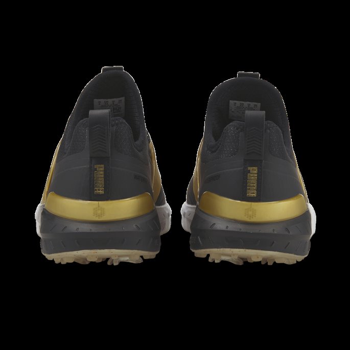 Black-team Gold Puma På Salg Tenne Articulate Gold Golf Sko Menn