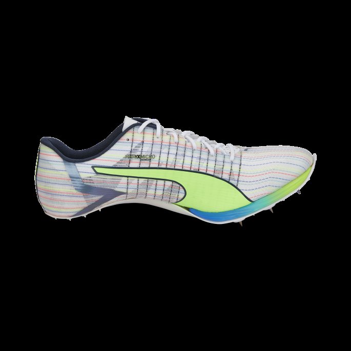Evospeed Tokyo Nitro Friidrett Spikes Puma På Salg Hvit-spellbound-grønn Gjenskinn