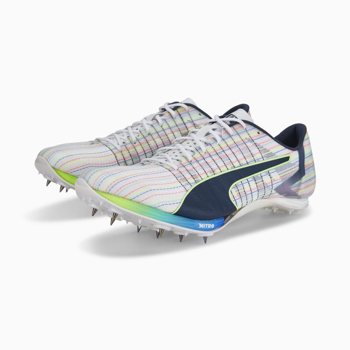 Hvit-trollbundet-grønn Gjenskinn Evospeed Tokyo Nitro Jump Track And Field Pigger Puma På Salg