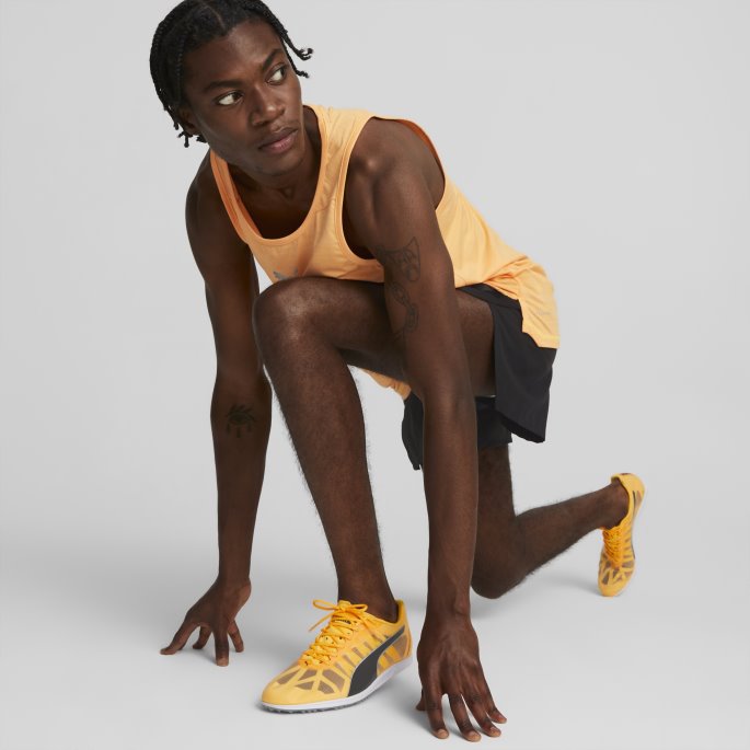 Puma På Tilbud Evospeed Middistance 4 Friidrett Herresko Sun Stream-svart
