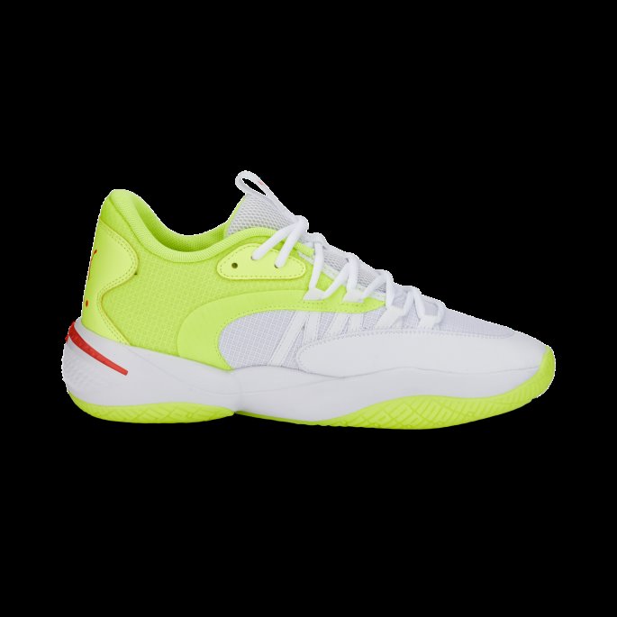 Puma På Tilbud Court Rider 2.0 Glow Stick Basketball Sko Hvit-lime Squeeze
