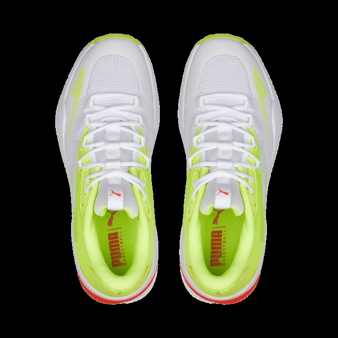 Puma På Tilbud Court Rider 2.0 Glow Stick Basketball Sko Hvit-lime Squeeze
