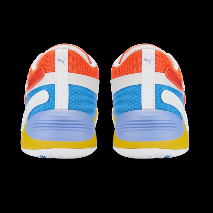 Trc Blaze Court Pop Art Basketball Sko Puma På Tilbud Brennende Korall-elektro Lilla