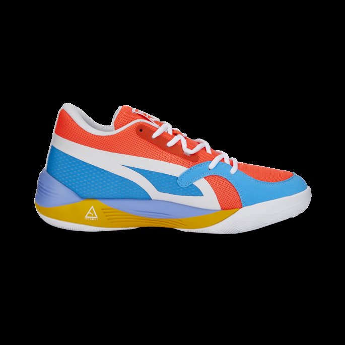 Trc Blaze Court Pop Art Basketball Sko Puma På Tilbud Brennende Korall-elektro Lilla