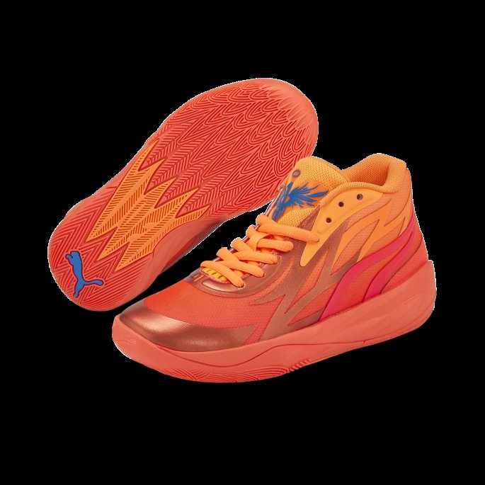Puma På Tilbud Mb.02 Basketball Sko Ungdom Brennende Korall-ultra Oransje