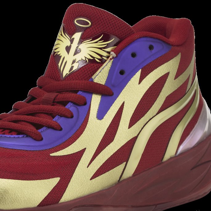Mb.02 Phoenix Basketball Sko Intens Rød-metallisk Gull Puma På Salg