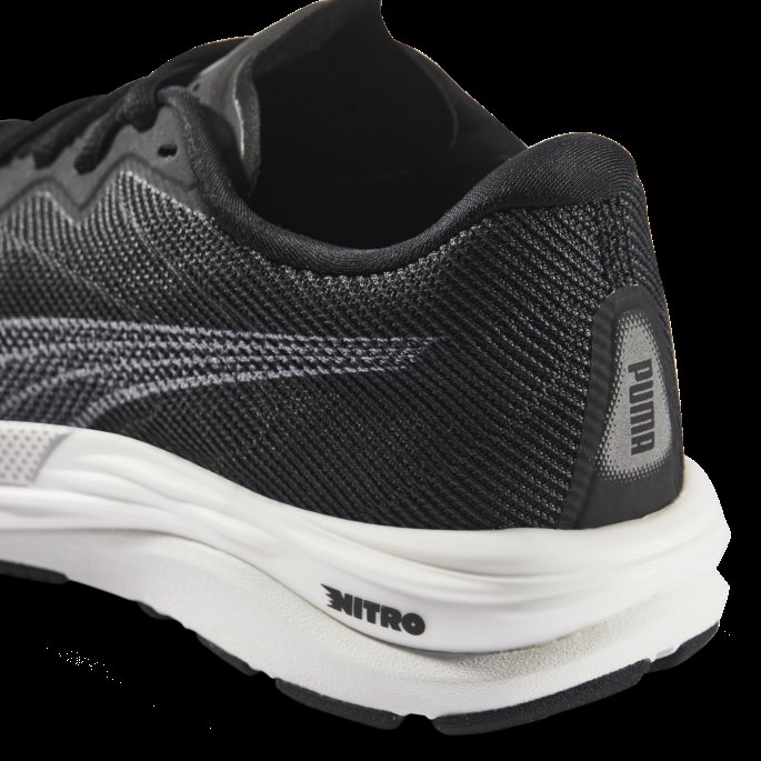 Puma På Tilbud Svart-metallisk Sølv Velocity Nitro 2 Brede Løpesko For Kvinner