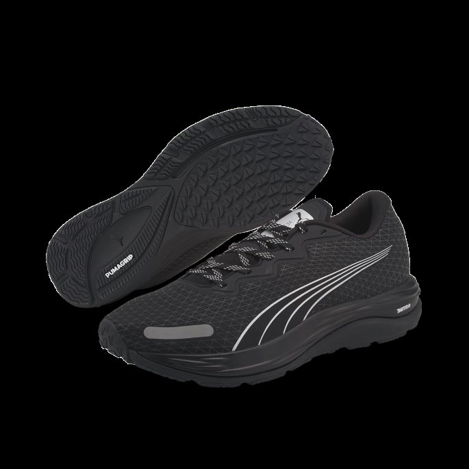 Velocity Nitro 2 Gore-tex Løpesko Menn Puma På Tilbud Svart-metallisk Sølv