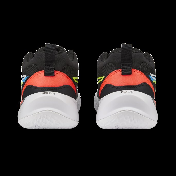 Playmaker Pro Basketballsko Jet Black-lime Squeeze Puma På Tilbud