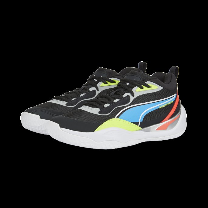 Jet Black-lime Squeeze Puma På Tilbud Playmaker Pro Basketball Sko