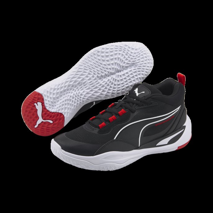 Jet Black-white Puma På Tilbud Playmaker Pro Basketball Sko
