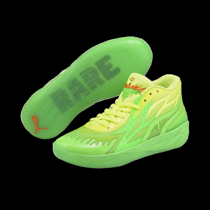 Fluro Green-lime Squeeze Mb.02 Slime Basketball Sko Puma På Tilbud