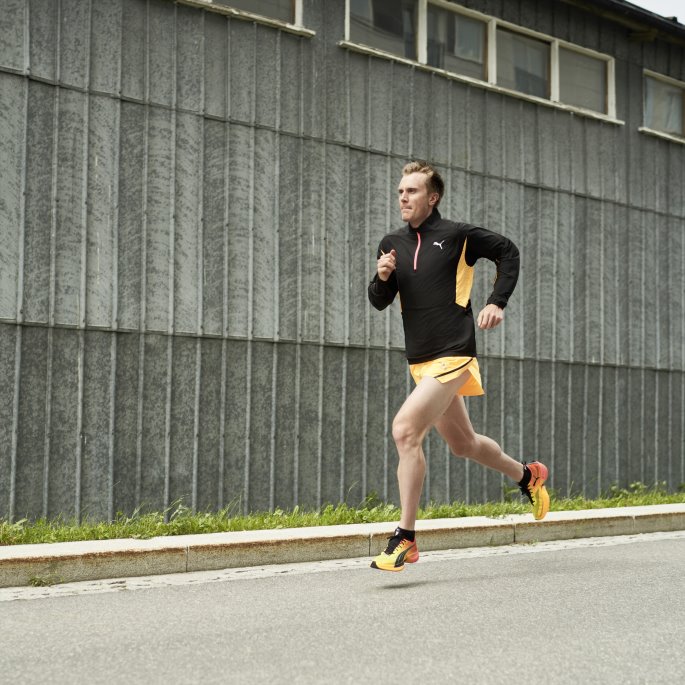 Fast-r Nitro Elite Fireglow Joggesko For Menn Sun Stream-solnedgang Glødende Svart Puma På Salg