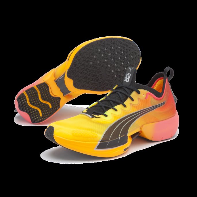 Sun Stream-solnedgang Glød-svart Puma På Salg Fast-r Nitro Elite Fireglow Løpesko Menn