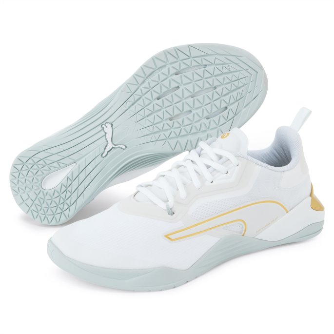 Puma På Tilbud Hvit-platina Grå-team Gull Fuse 2.0 Med Treningssko
