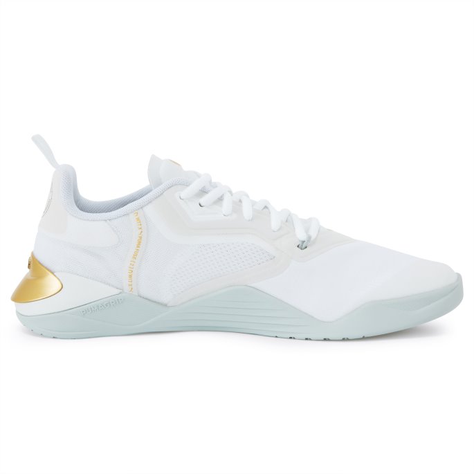 Puma På Tilbud Hvit-platina Grå-team Gull Fuse 2.0 Med Treningssko