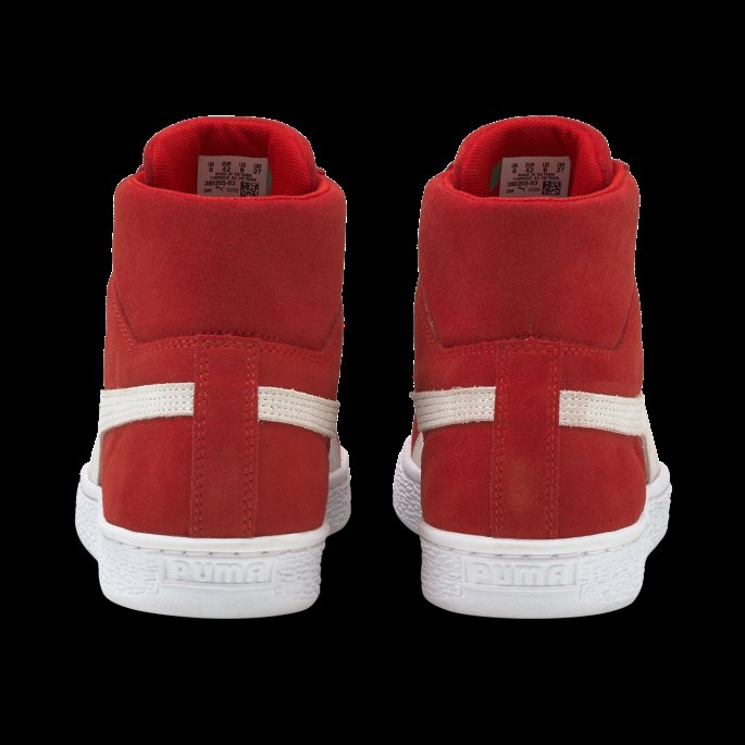 Puma På Tilbud Høyrisiko Rød-hvit Semsket Mid Xxi Sneakers