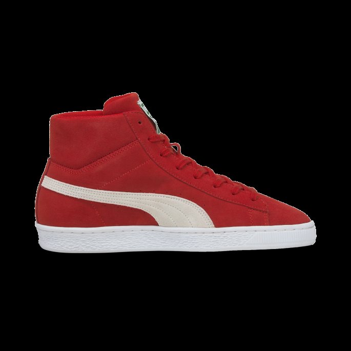 Puma På Tilbud Høyrisiko Rød-hvit Semsket Mid Xxi Sneakers