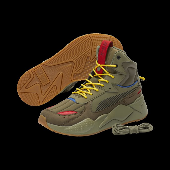 Puma På Tilbud Rs-x Mid Sneakers Dyp Lav Grønn-svart