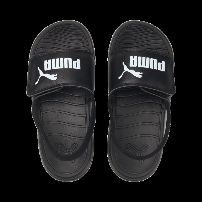 Svart-hvit Popcat 20 Ryggrem Barnesandaler Puma På Tilbud