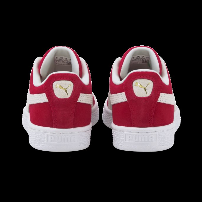 Puma På Tilbud Høyrisiko Rød-hvit Semsket Klassisk Xxi Sneakers Store Barn