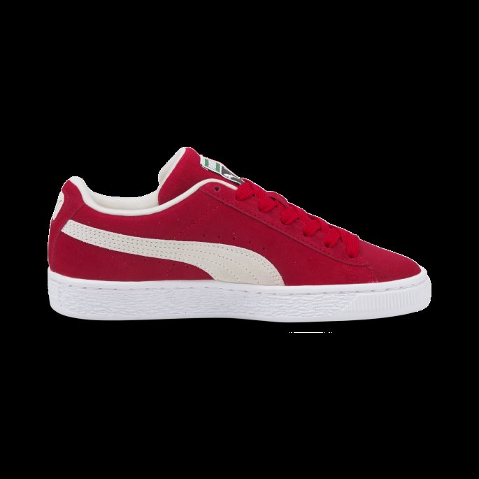 Puma På Tilbud Høyrisiko Rød-hvit Semsket Klassisk Xxi Sneakers Store Barn