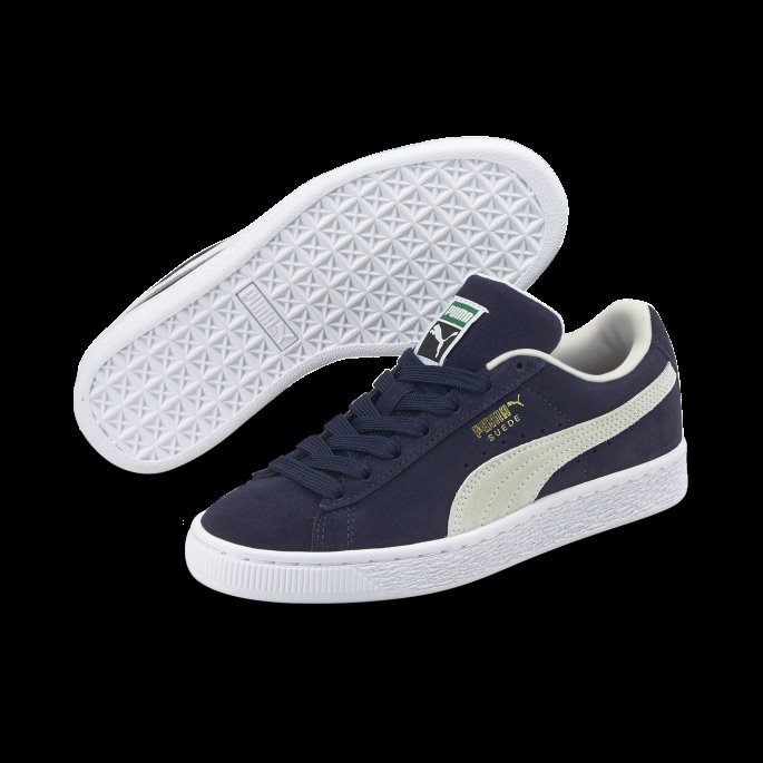 Puma På Tilbud Peacoat-hvit Semsket Klassiske Xxi Ungdomstrenere